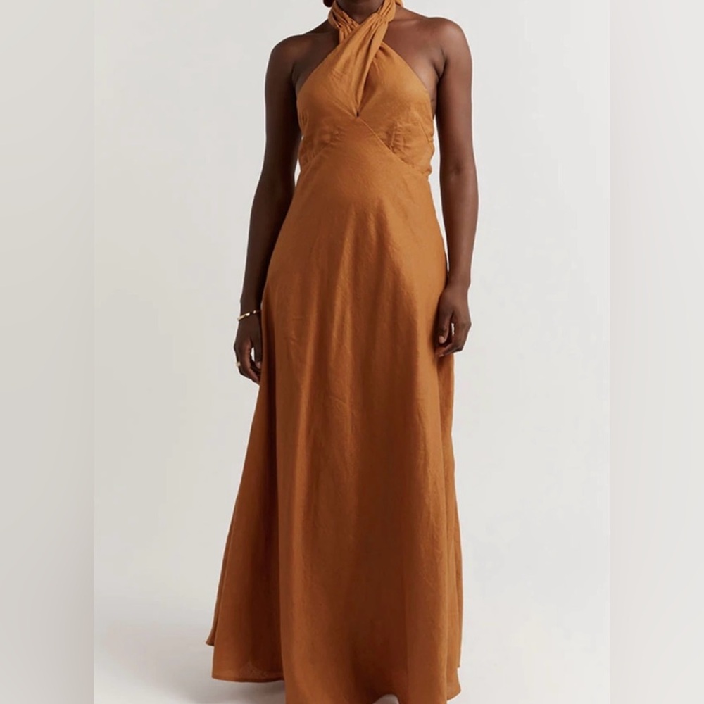 🧡DIISH LINEN HALTER DRESS🧡
